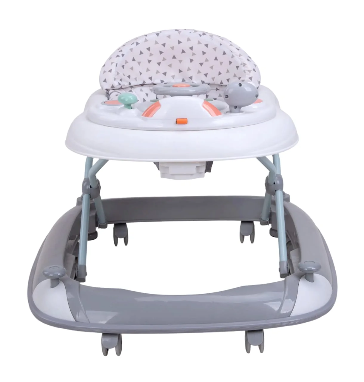 Zubaida's Deluxe Bambies® 4-in-1 Baby Walker with Detachable Activity Tray, Push-Behind, Padded Seat and Feeding Tray Functions