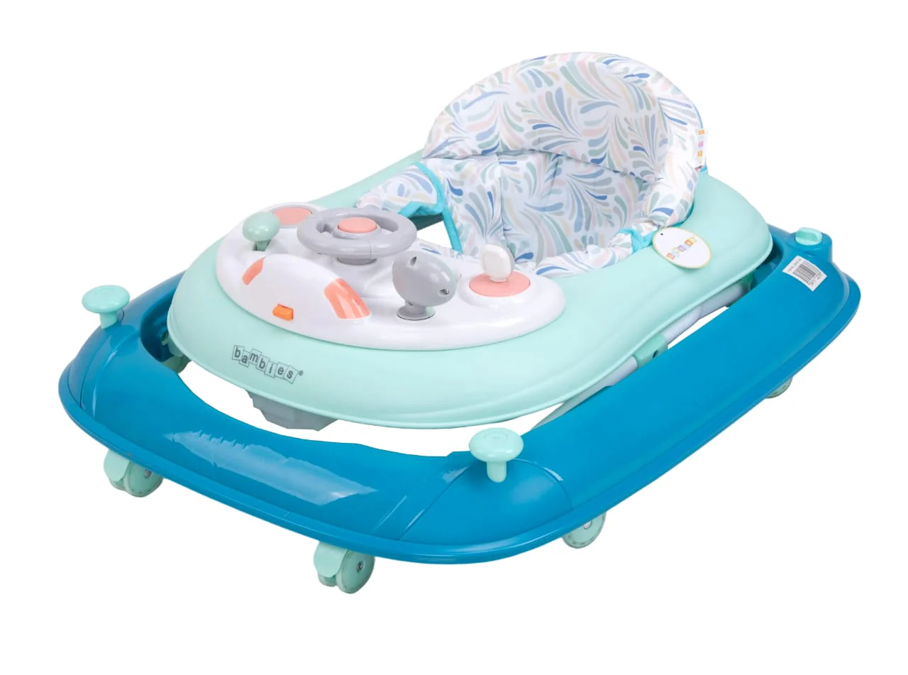Zubaida's Deluxe Bambies® 4-in-1 Baby Walker with Detachable Activity Tray, Push-Behind, Padded Seat and Feeding Tray Functions - Image 4