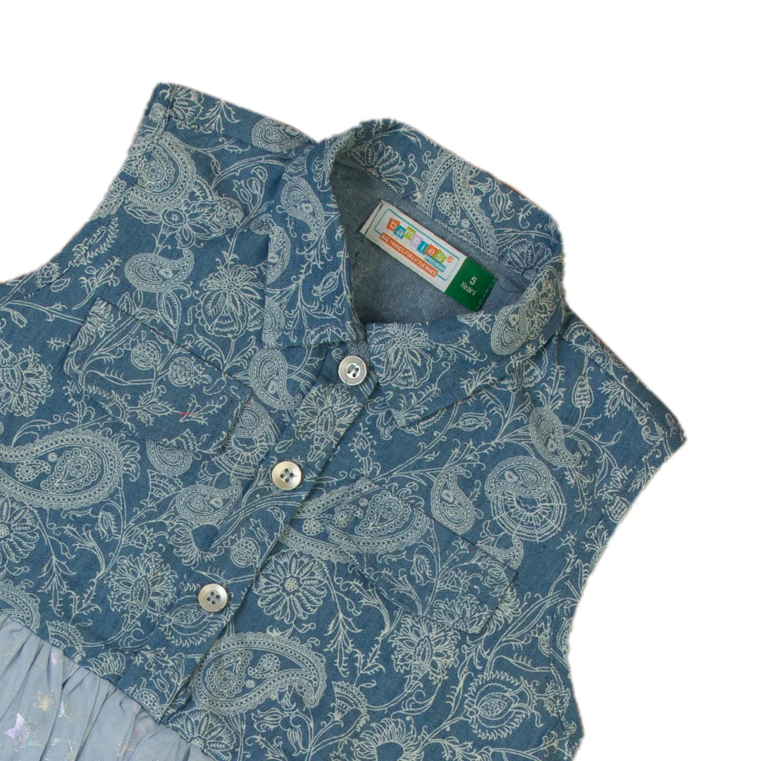 Zubaida's Denim and Tulle Dress - Image 2