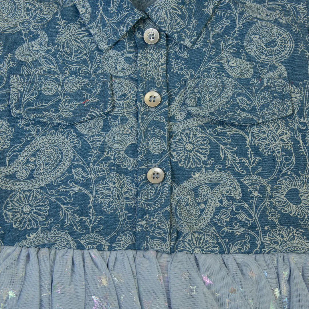 Zubaida's Denim and Tulle Dress - Image 3