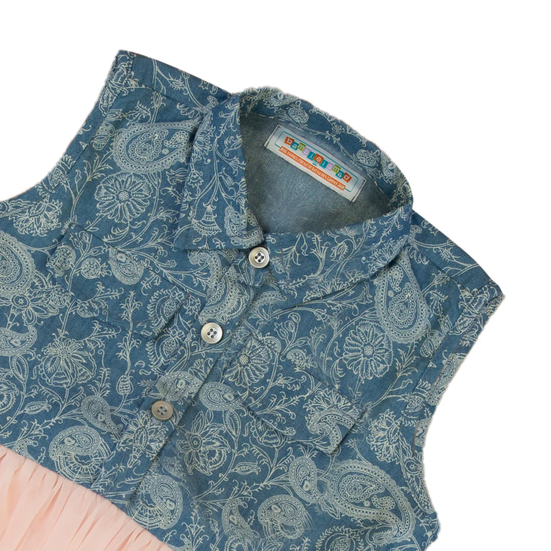 Zubaida's Denim and Tulle Dress - Image 2