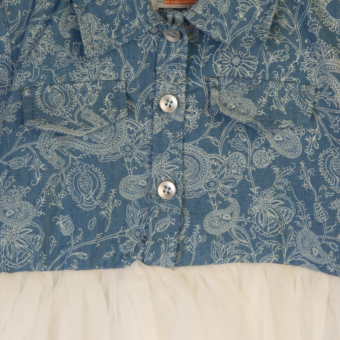 Zubaida's Denim and Tulle Dress - Image 3