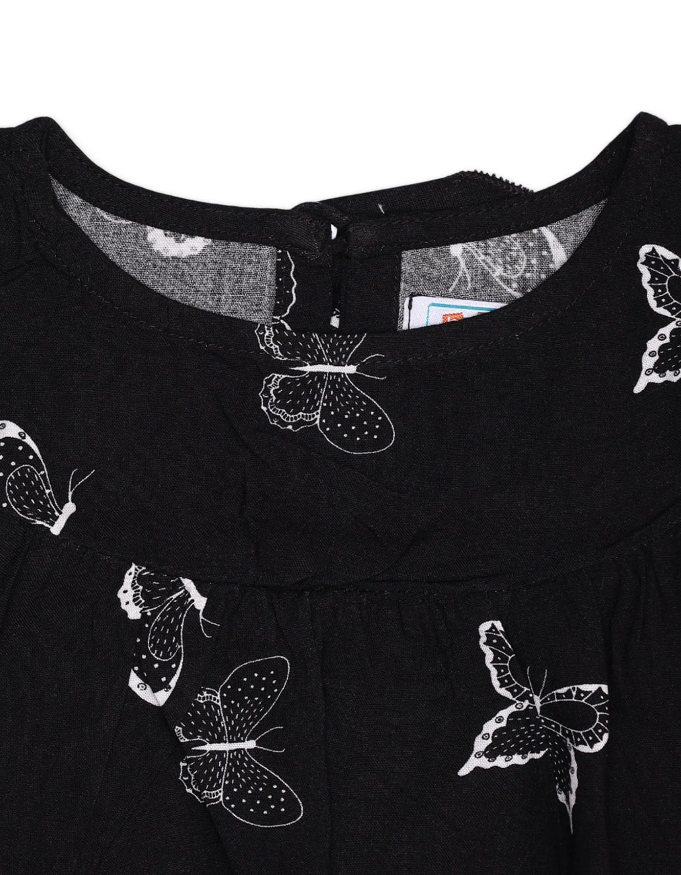 Zubaida's Flutter Sleeve Butterfly Print Top - Image 2