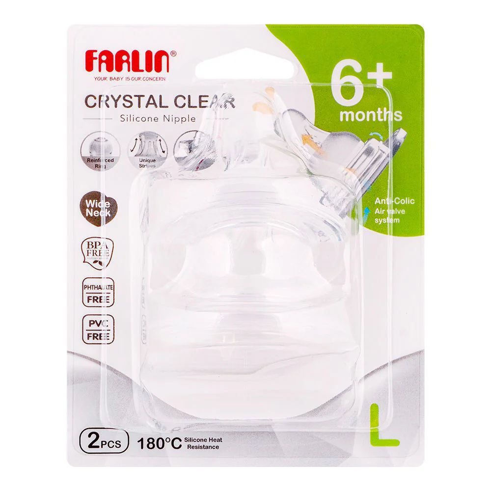 Zubaida's Farlin Nipple For Wide-Neck Bottle (Pk-2) - AC-22005-L - Image 3