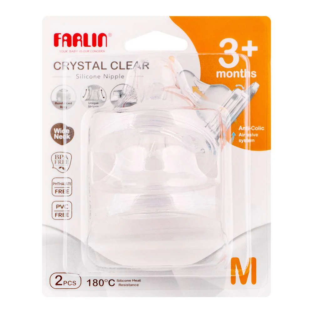 Zubaida's Farlin Nipple For Wide-Neck Bottle (Pk-2) - AC-22005-M - Image 2