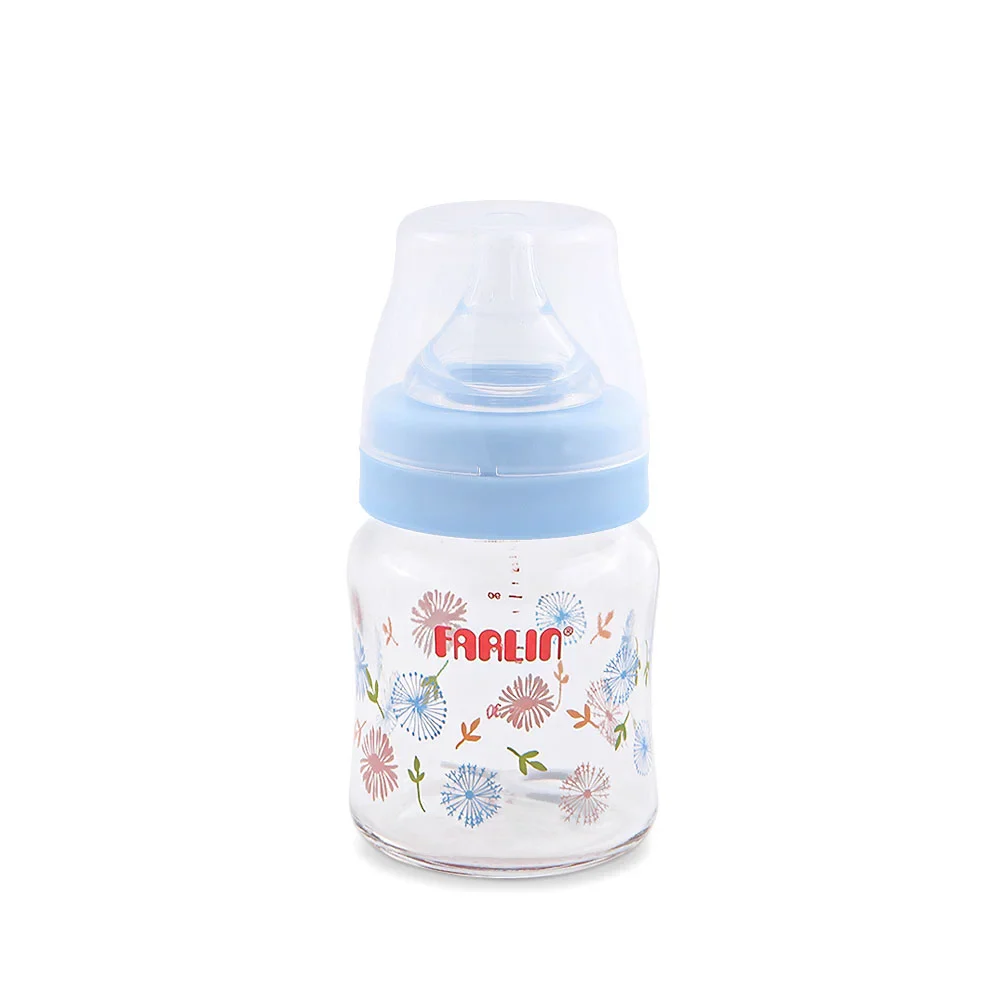 Zubaida's Farlin Wide-Neck Glass Feeding Bottle 120ml - AB-32005-B