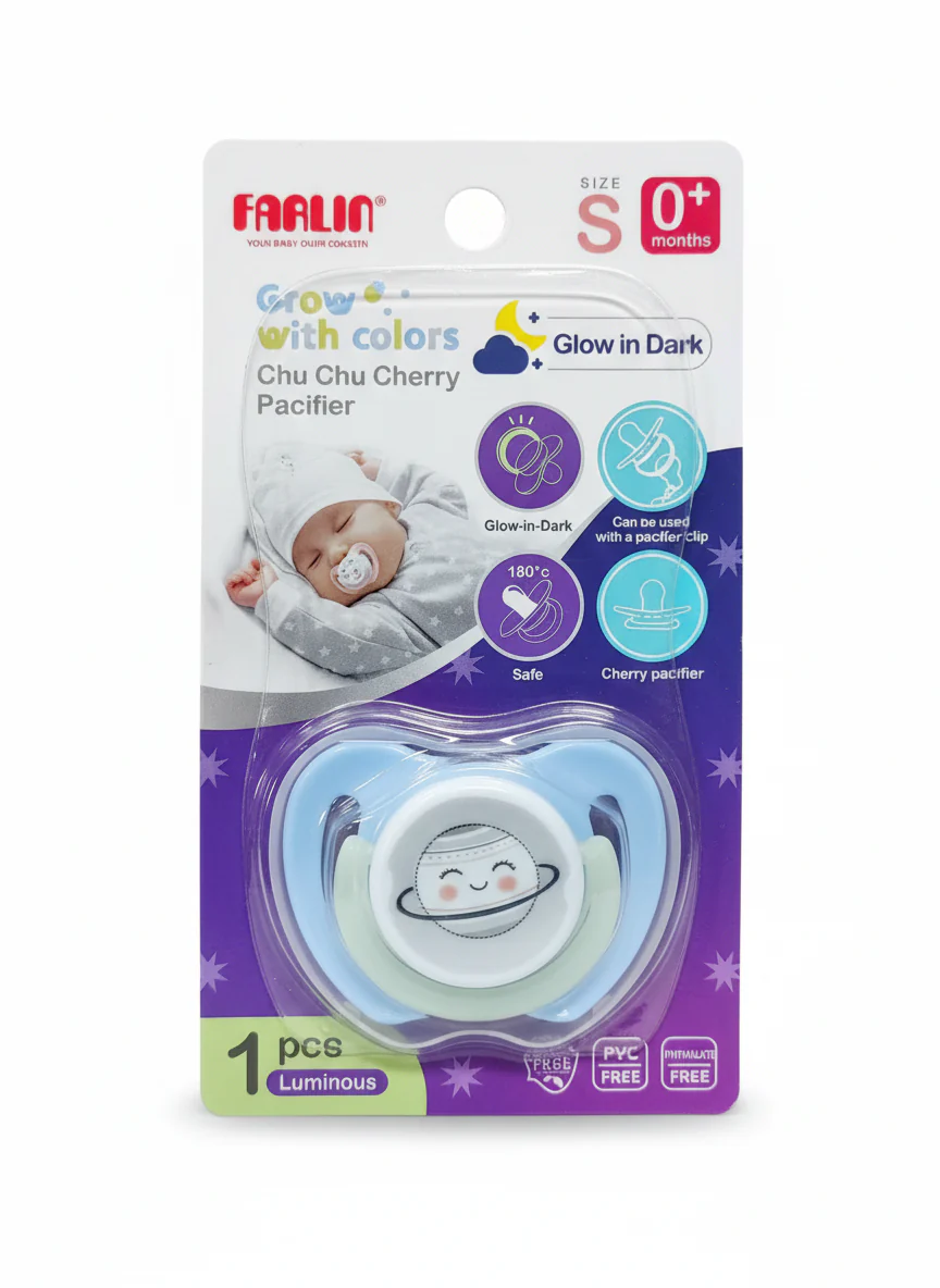 Zubaida's Farlin Newborn Glow-in-Dark Pacifier 0M+ Green - BA-10019-B