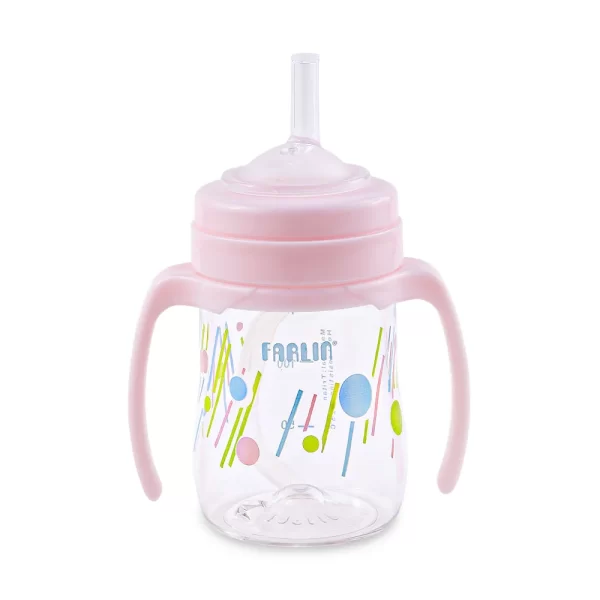 Zubaida's Farlin Straw Drinking Cup Stage 3 Pink - AG-10028 - Image 2