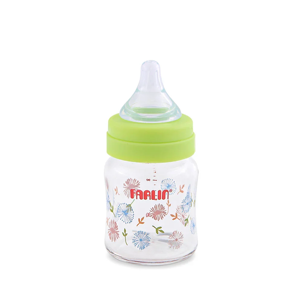 Zubaida's Farlin Wide-Neck Glass Feeding Bottle 120ml - AB-32005-M - Image 2