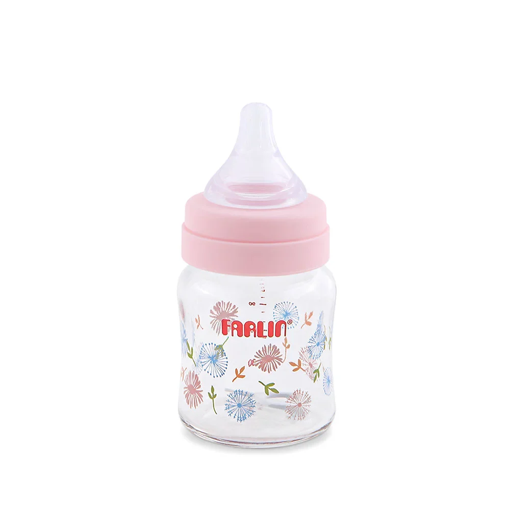 Zubaida's Farlin Wide-Neck Glass Feeding Bottle 120ml - AB-32005-G - Image 2