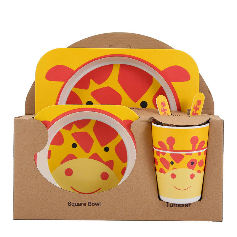 Feeding Set 5 Pieces Giraffe Theme at Zubaidas Official™