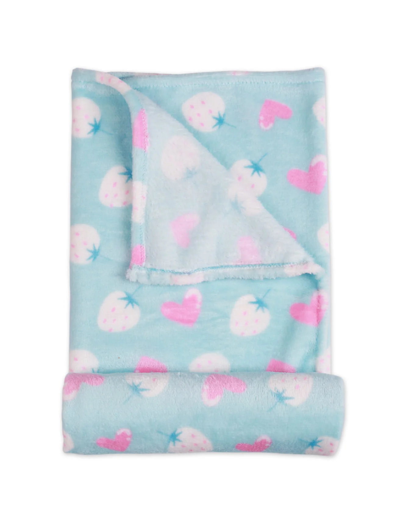 Zubaida's Fleece Blanket Strawberry & Hearts