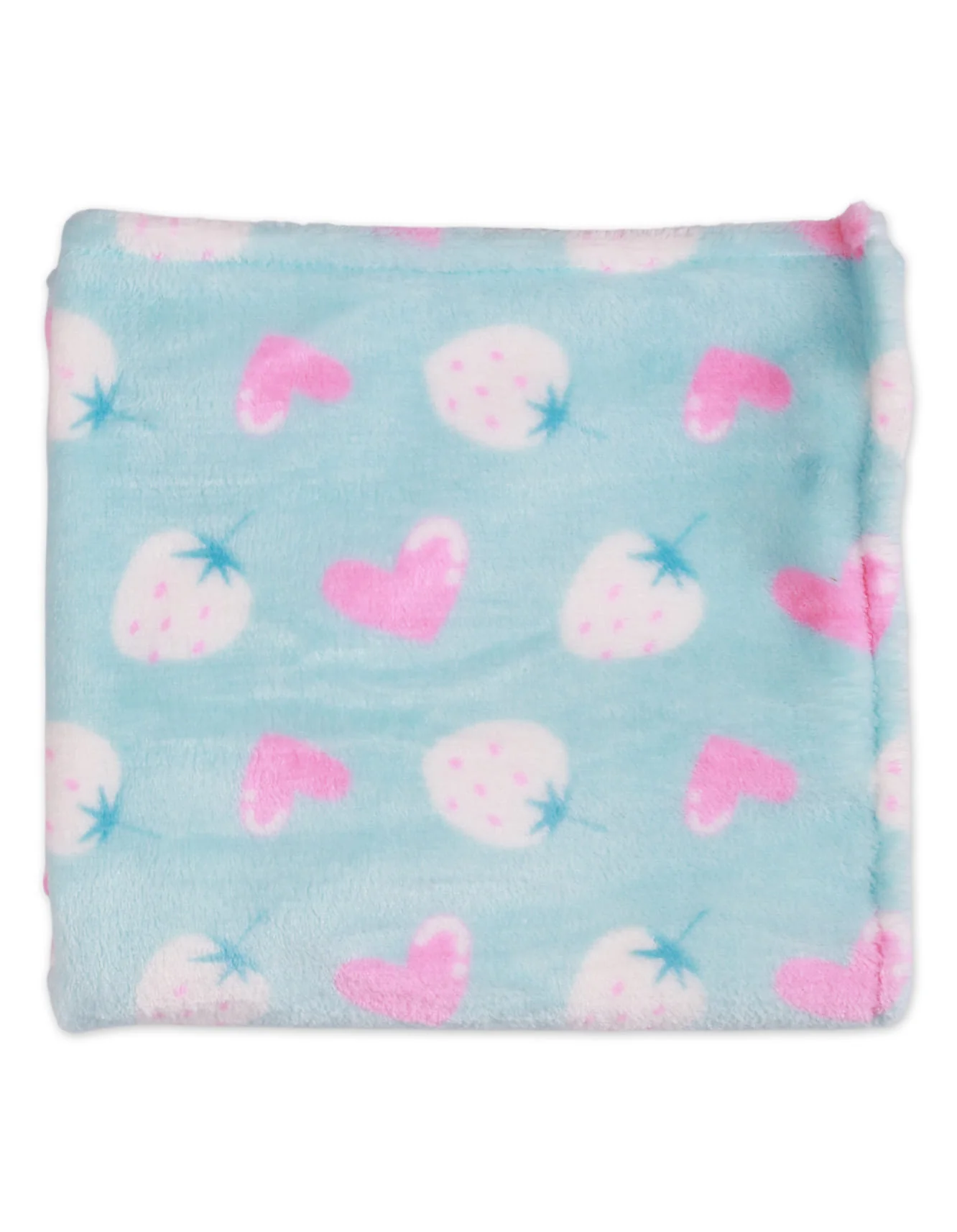 Zubaida's Fleece Blanket Strawberry & Hearts - Image 3