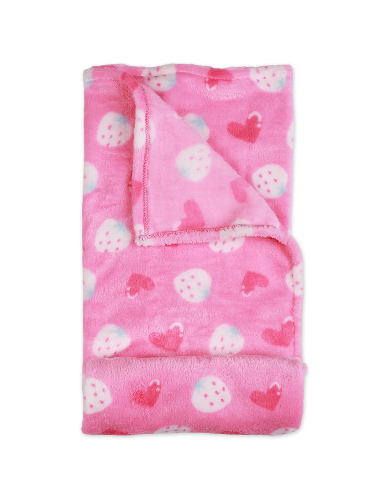 Zubaida's Fleece Blanket Strawberry & Hearts