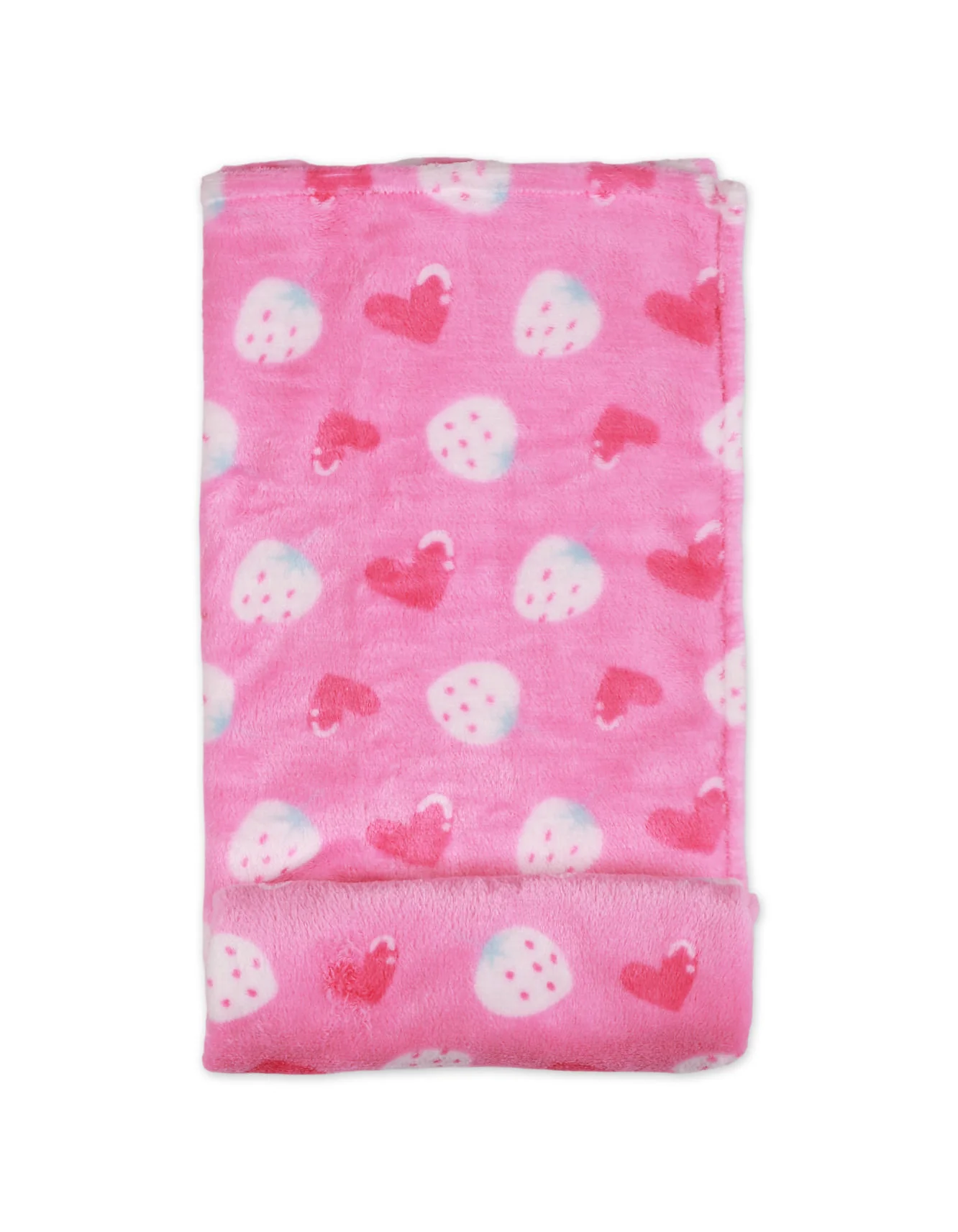 Zubaida's Fleece Blanket Strawberry & Hearts - Image 2