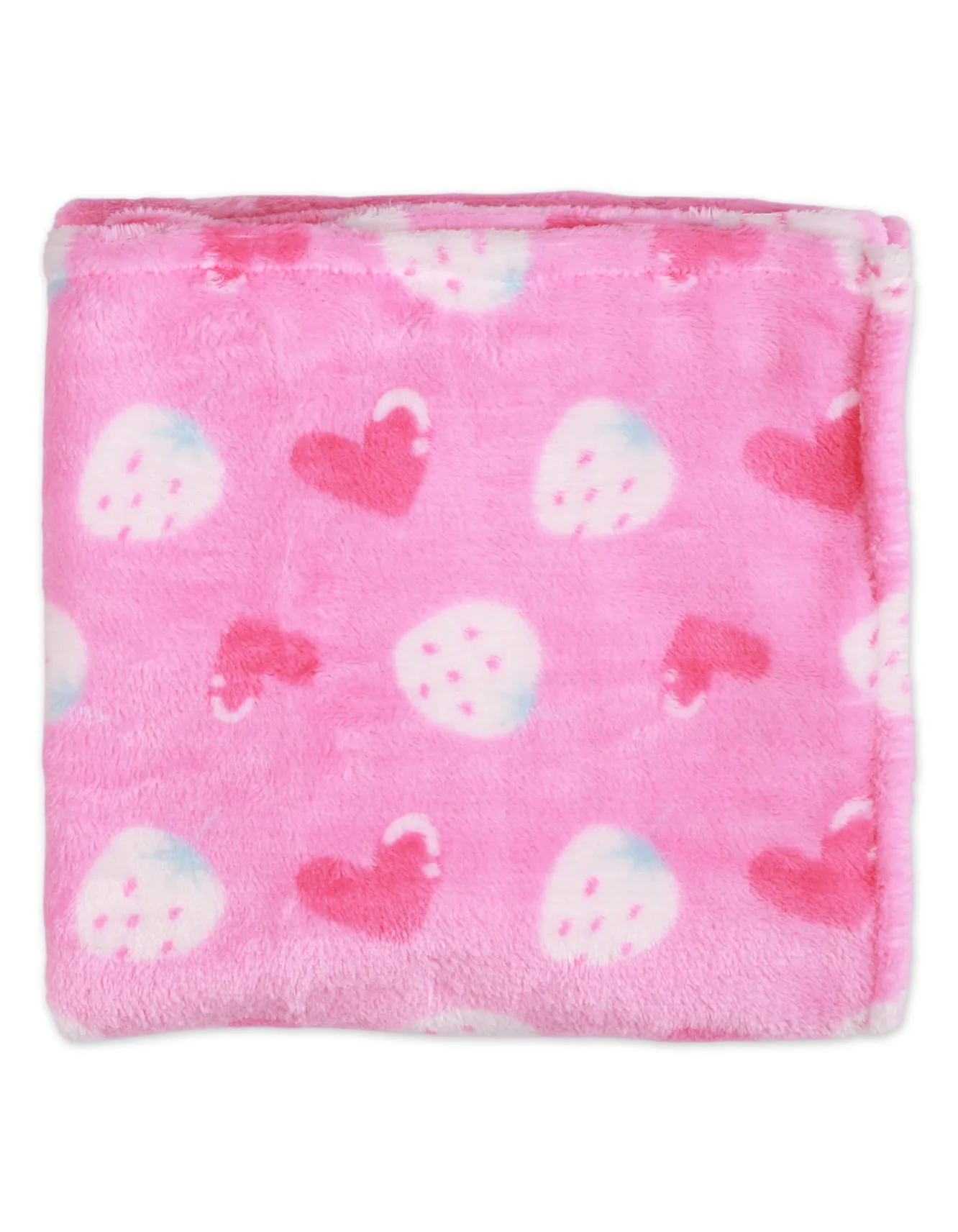 Zubaida's Fleece Blanket Strawberry & Hearts - Image 3