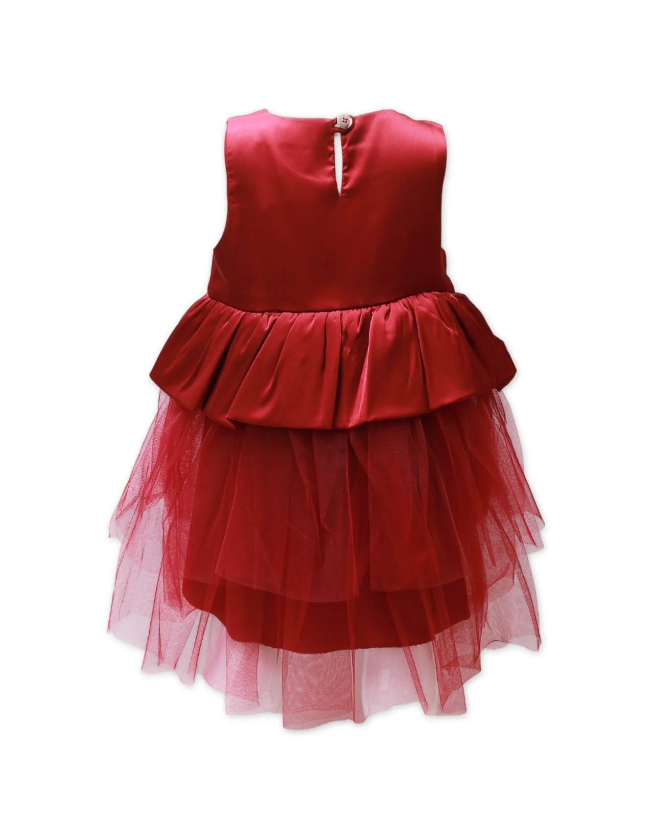 Zubaida's Festive Satin and Tulle Formal Dress - Image 2