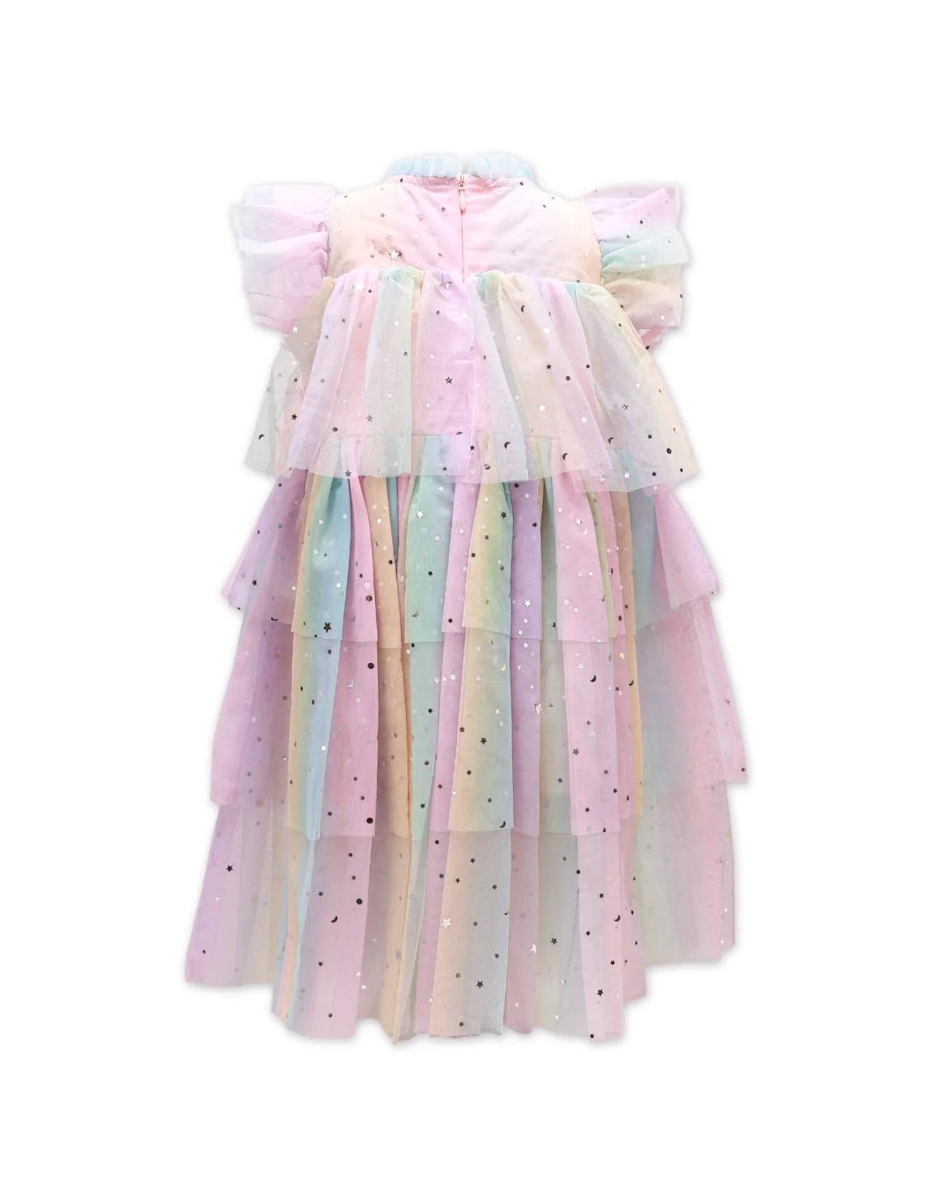 Zubaida's Enchanting Rainbow & Stars Themed Tulle Dress - Image 2