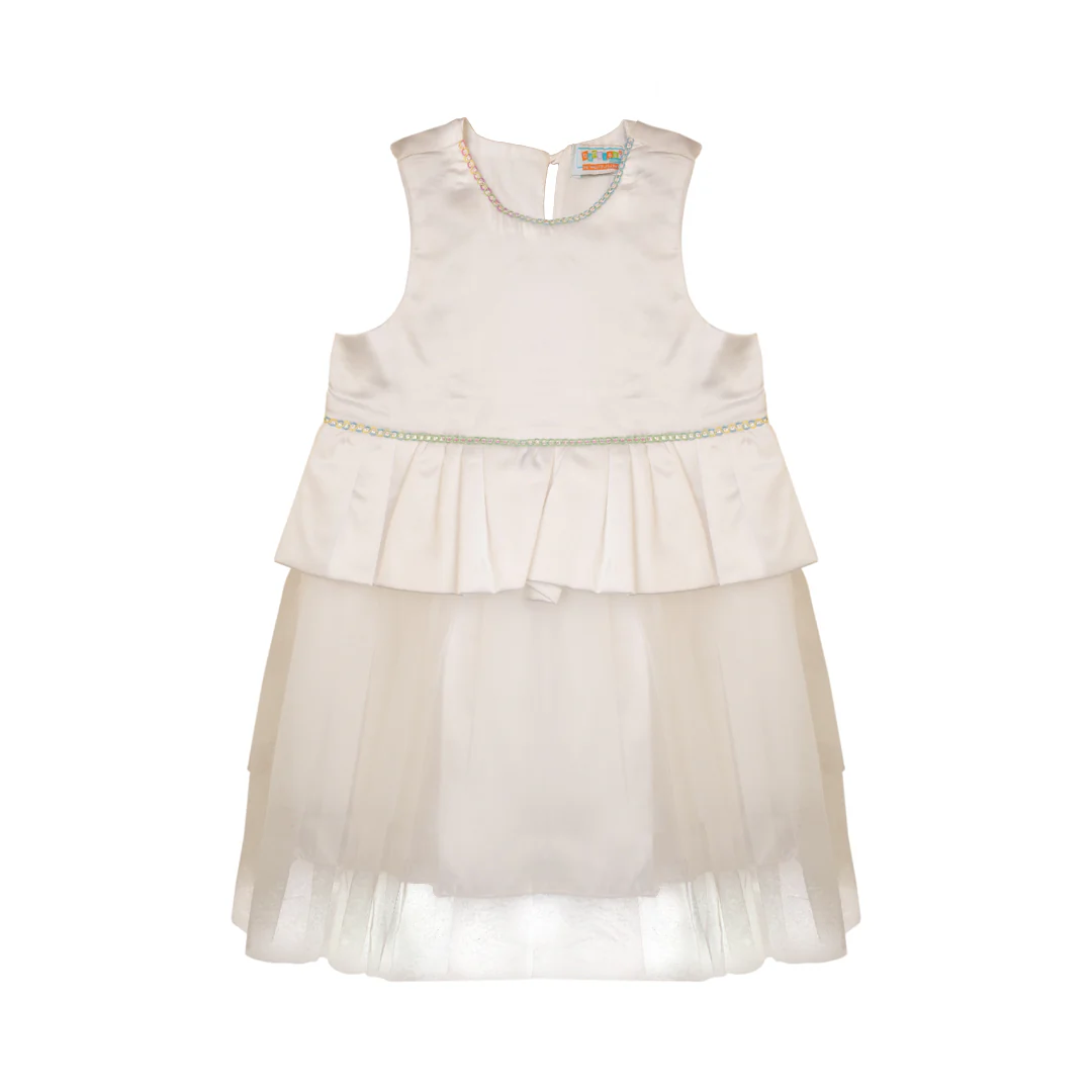 Zubaida's Sleeveless Formal Satin Dress