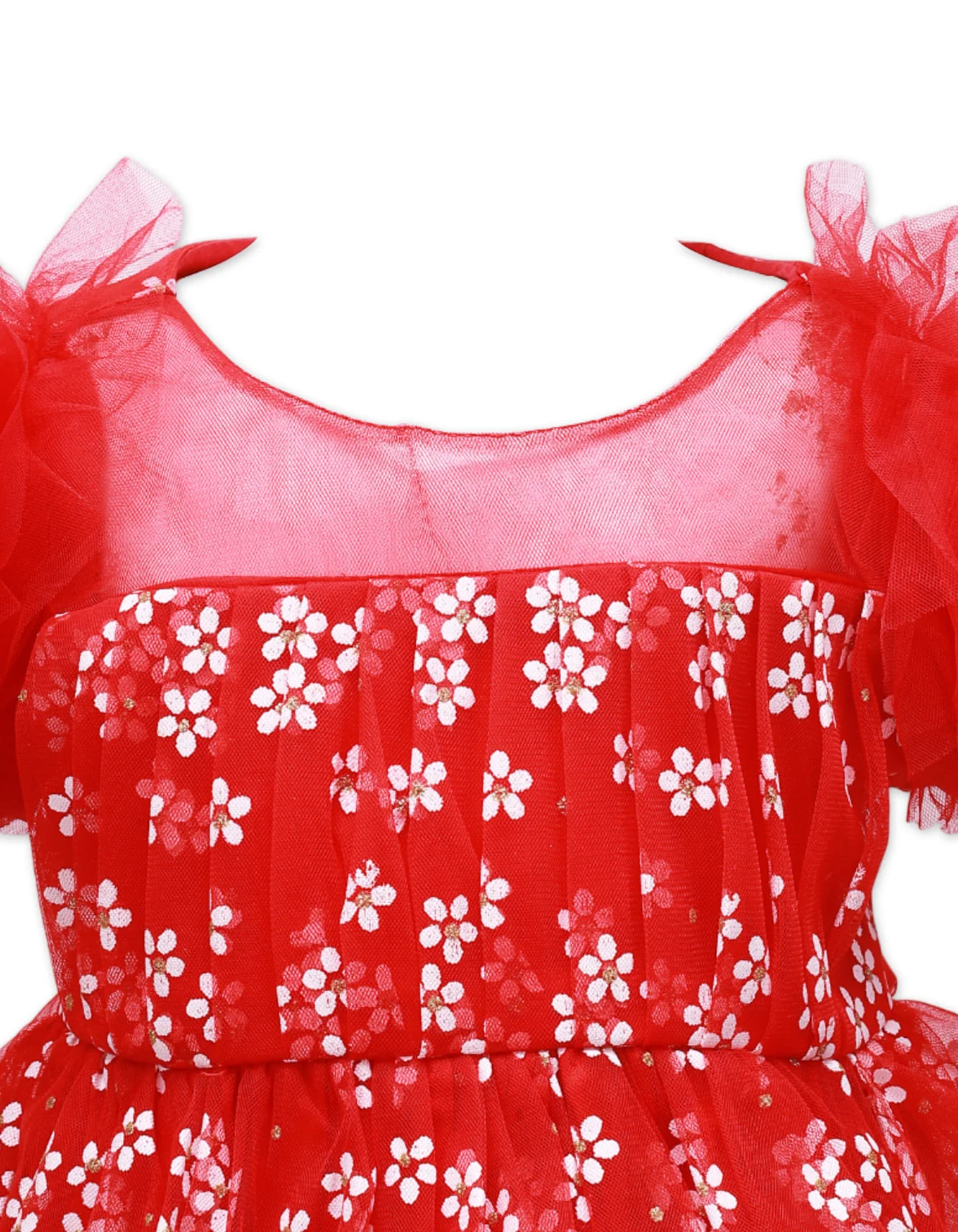 Zubaida's Short Sleeves Formal Tulle Dress - Image 3