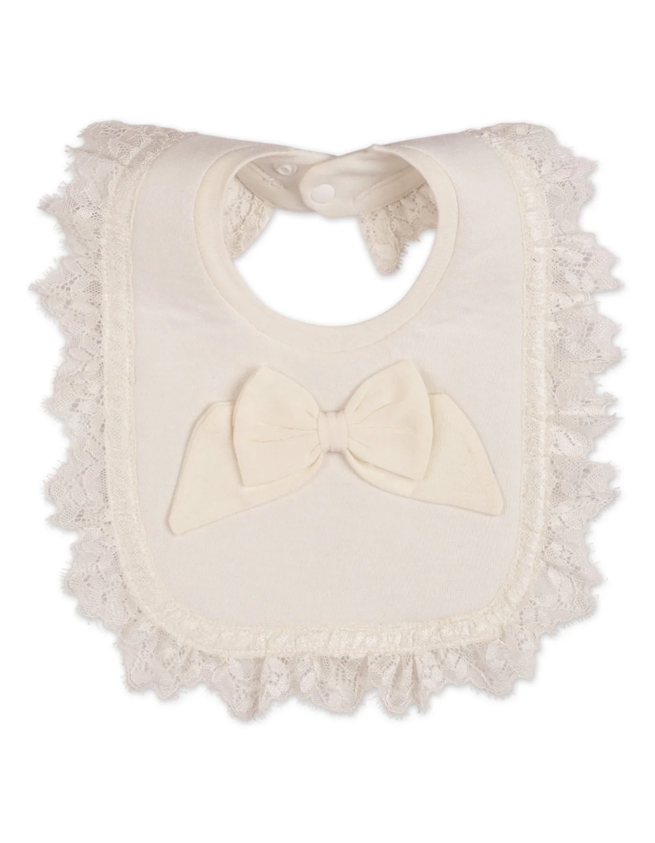 Zubaida's Formal Bib with Lace for Girls