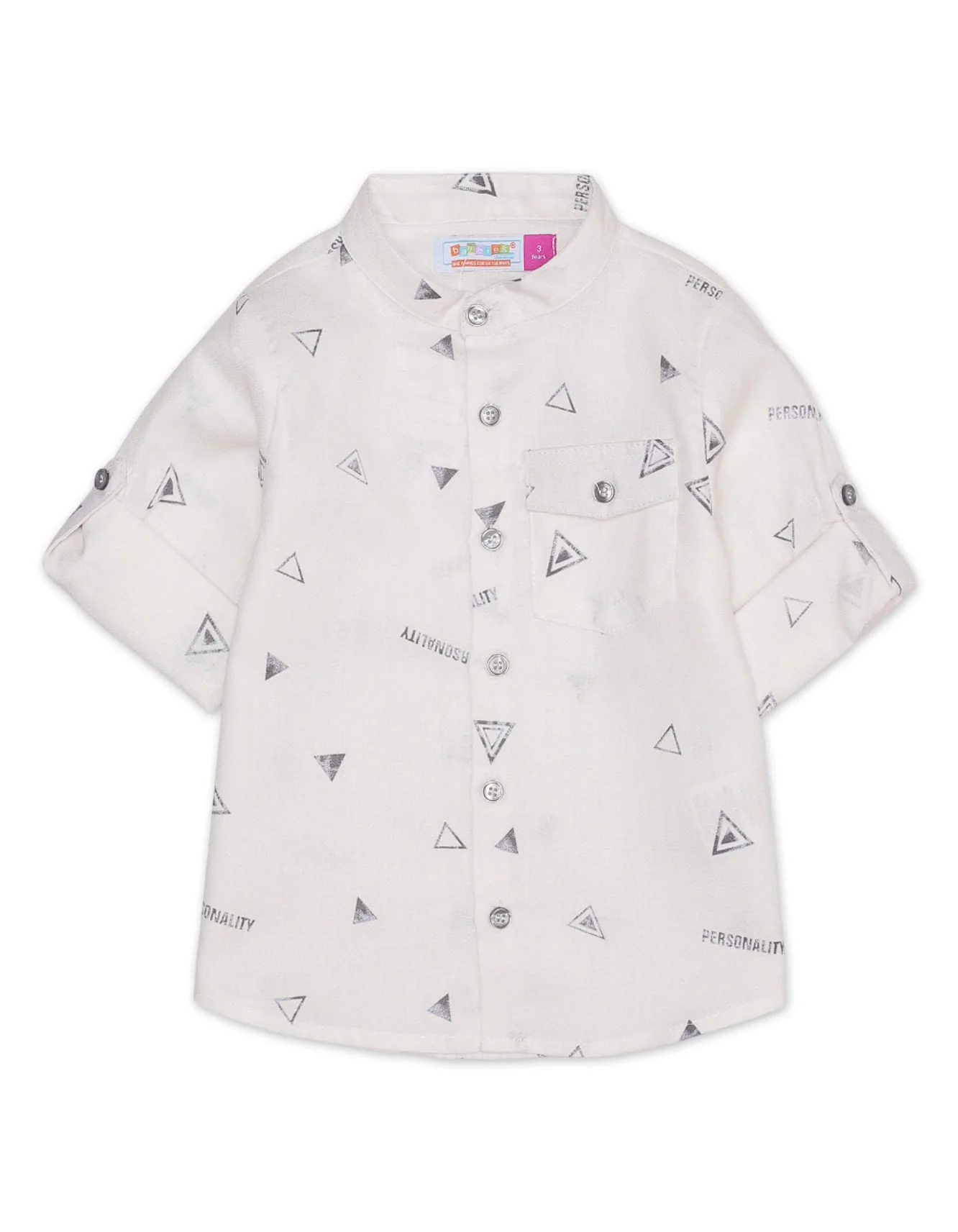 Zubaida's Contemporary Front Pocket Printed Shirt - Image 2