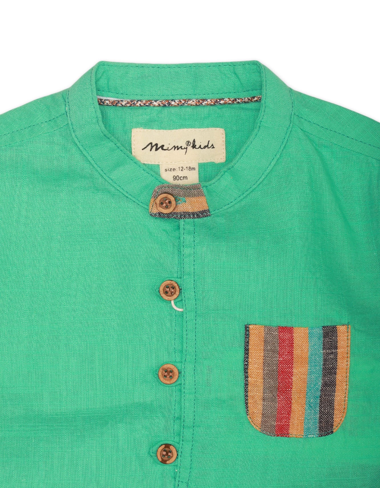 Zubaida's Full Sleeves Shirt with Multicolor Stripes - Image 3