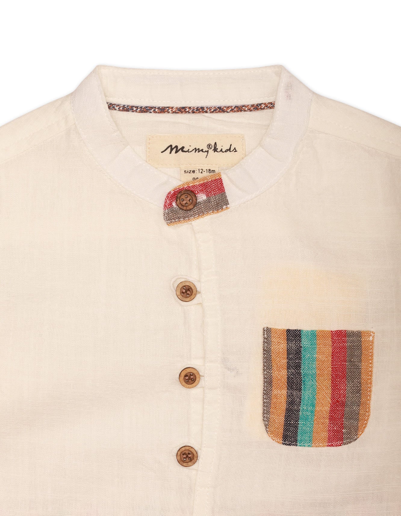 Zubaida's Full Sleeves Shirt with Multicolor Stripes - Image 3