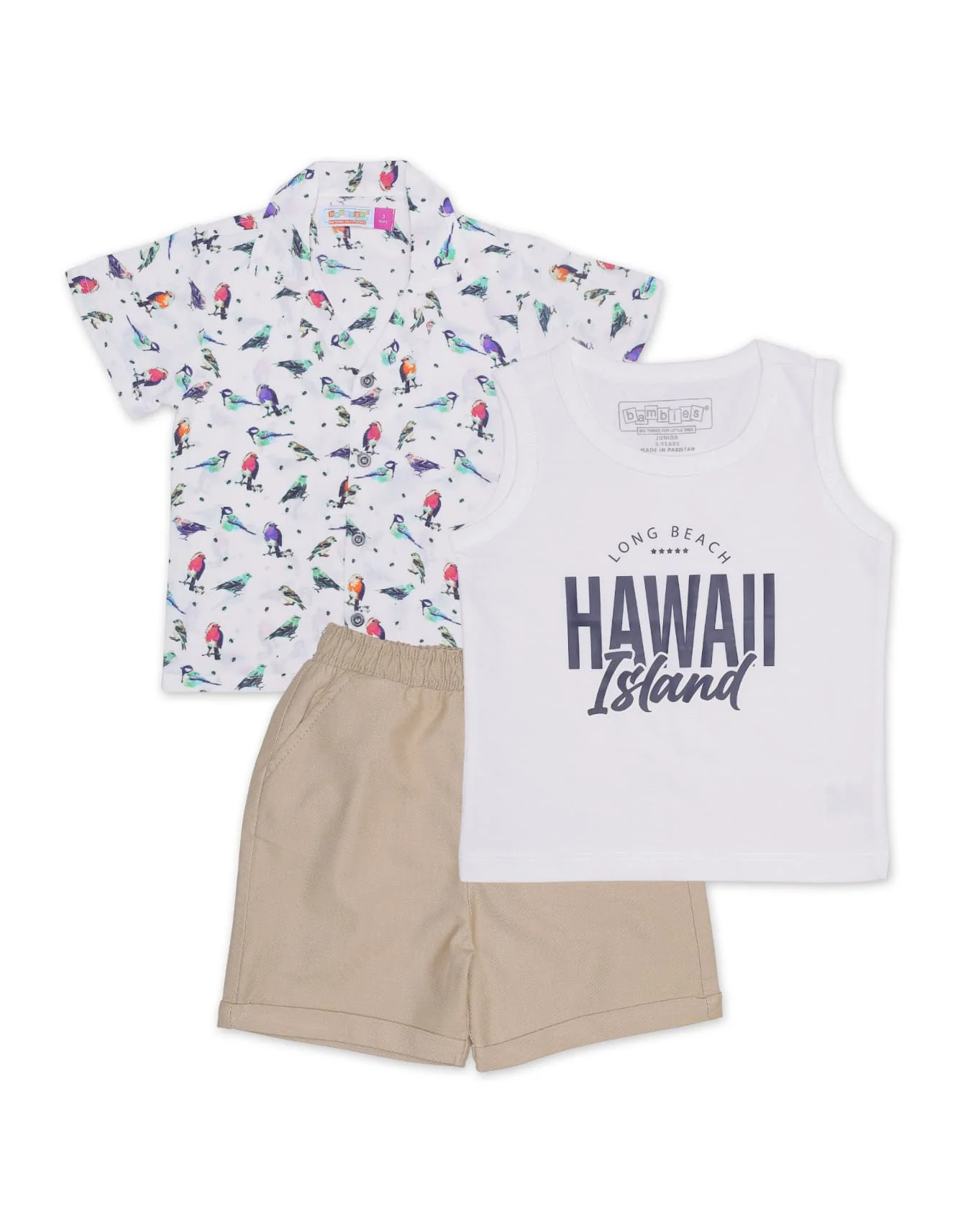 Zubaida's Hawaiian 3 Pcs Suits Set
