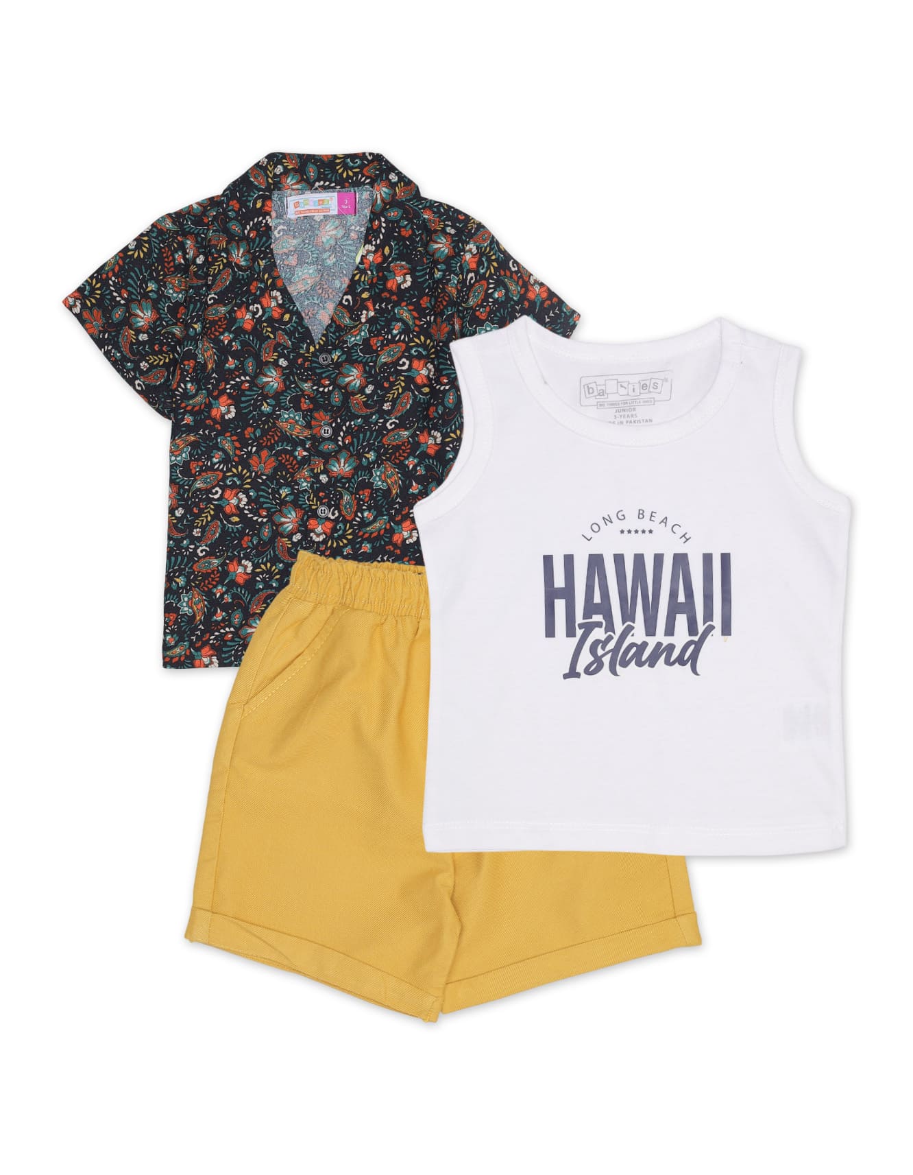 Zubaida's Hawaiian 3 Pcs Suits Set