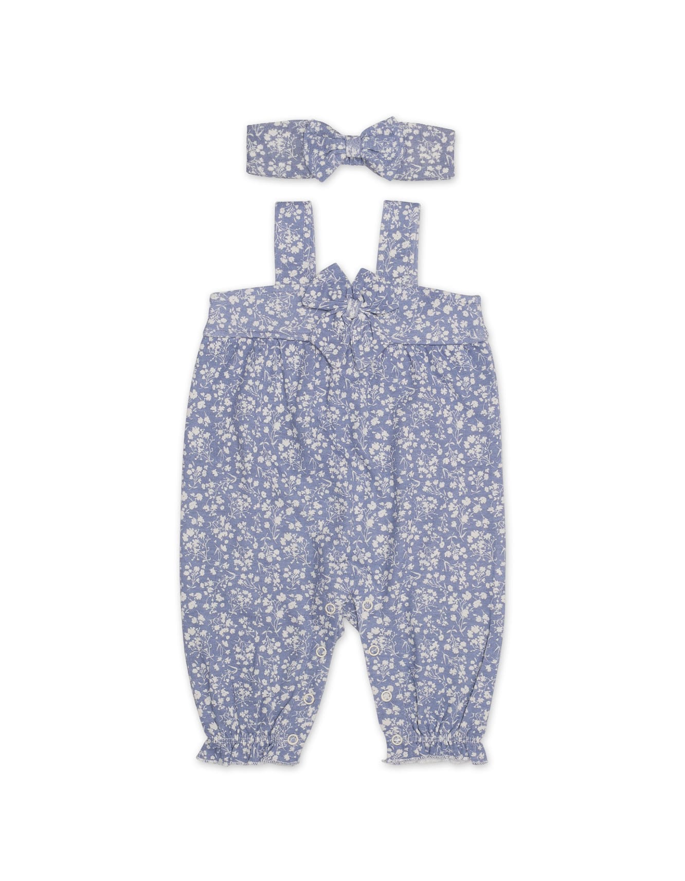Zubaida's Floral Sleeveless Jumpsuit with a coordinating Headband