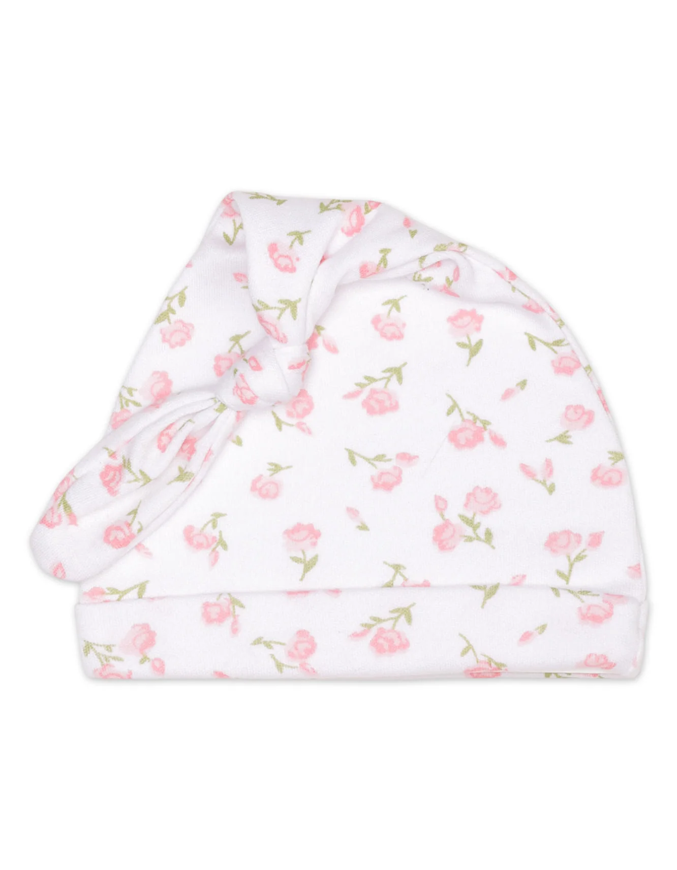 Zubaida's Knotted Cap (Small) - Pink Floral Theme