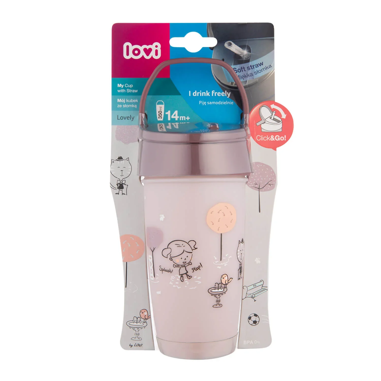 Lovi My Straw Cup Active 350 ML Lovely Girl 35/355girl at Zubaidas Official™ - Image 2
