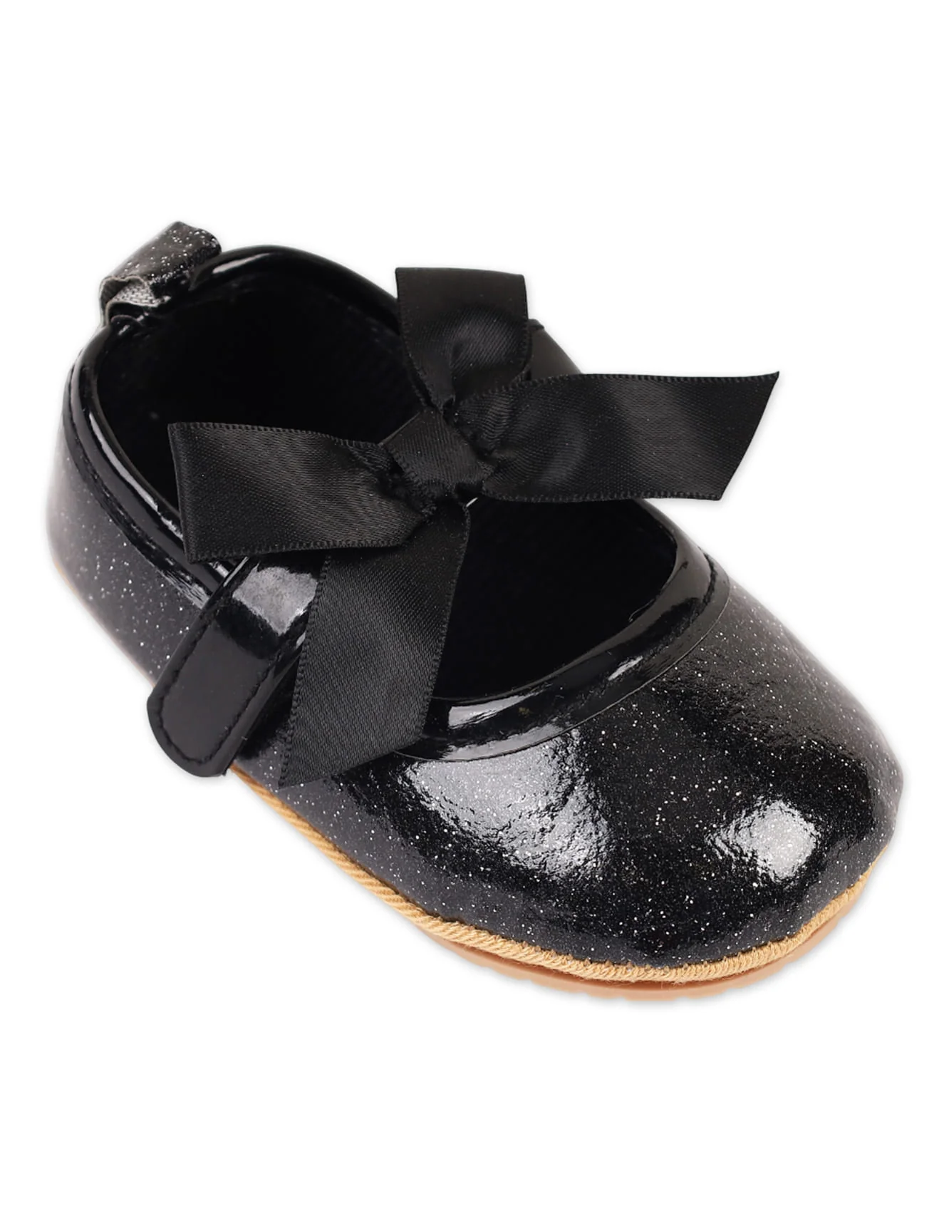 Zubaida's Midnight Sparkle Mary Jane Satin Bows Shoes - Image 3