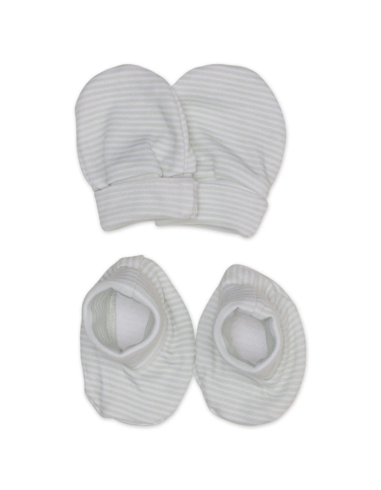 Zubaida's Mittens & Booties Set Striped - Fox Theme