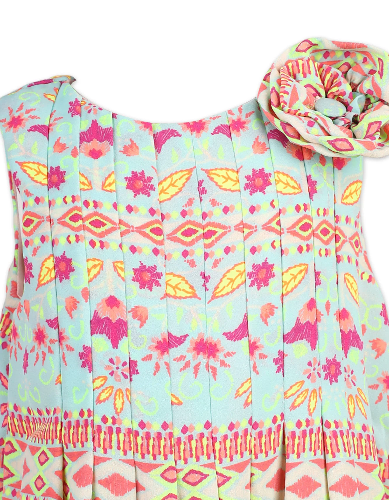 Zubaida's Vibrant Chevron Pattern "Ocean Wave Wonder" Dress - Image 2