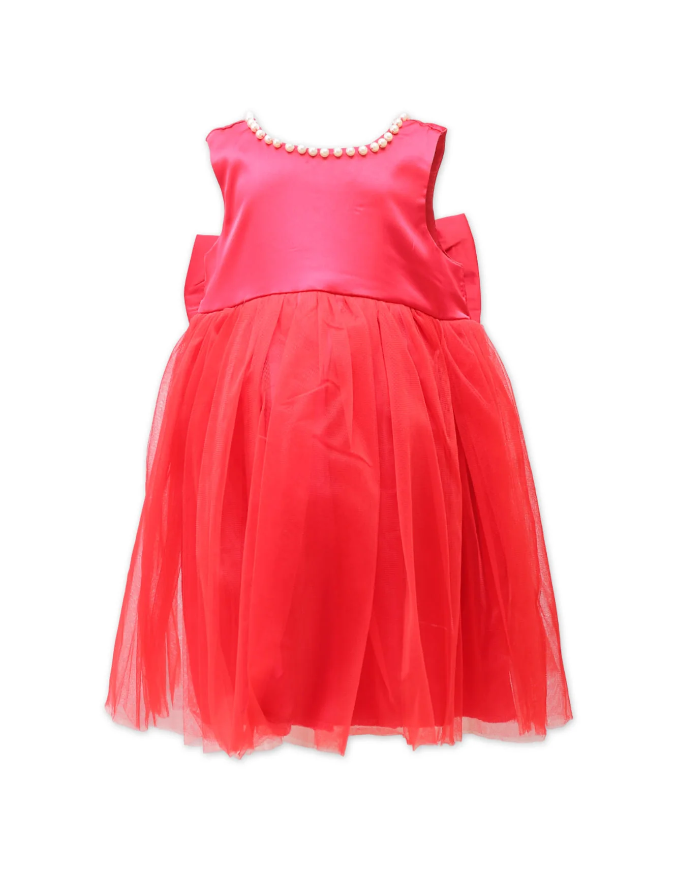 Zubaida's Elegant Pearls Tulle Dress