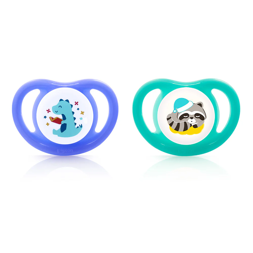 Zubaida's Pigeon Pacifier PK-2 (L) – Dino Read & Raccoon - N79930