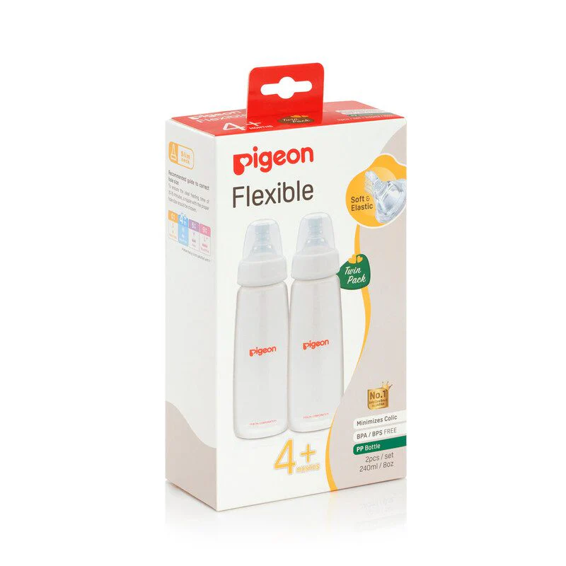 Zubaida's Pigeon Flexible Nursing Bottle KPP 240ml PK-2 - A79343 - Image 3