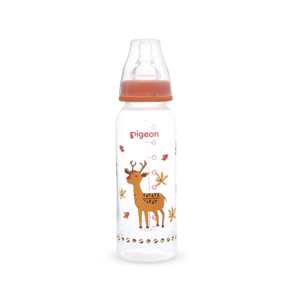Zubaida's Pigeon Flexible SN RP PP Feeding Bottle 240ml Deer - A79404