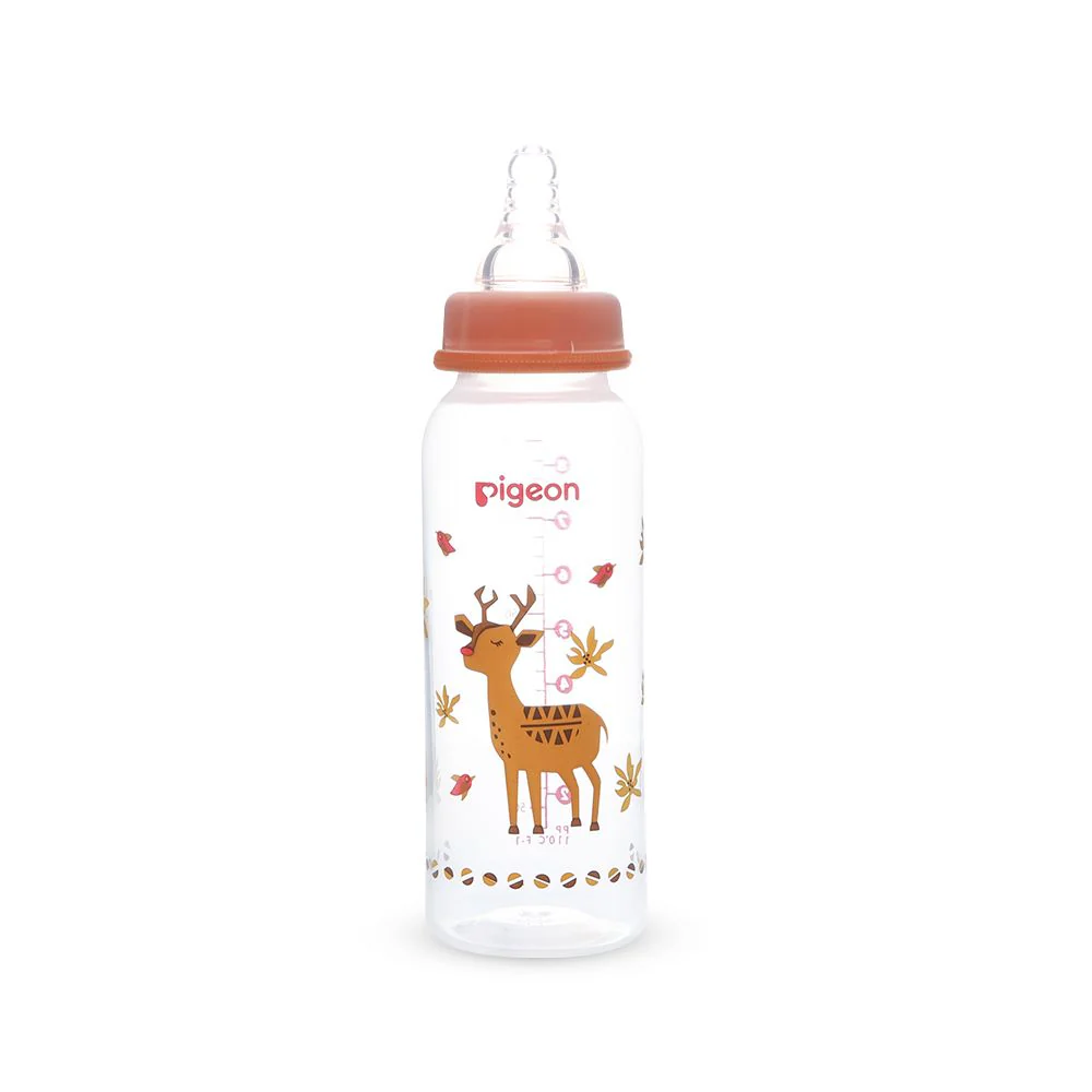 Zubaida's Pigeon Flexible SN RP PP Feeding Bottle 240ml Deer - A79404 - Image 2