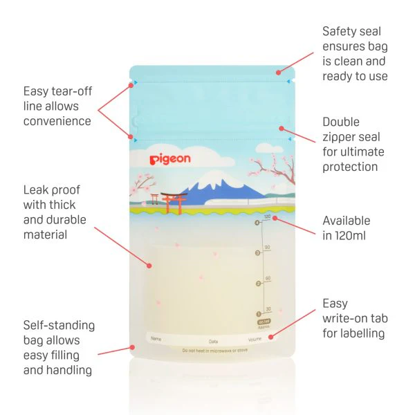Zubaida's Pigeon Breastmilk Storage Bags 120ml Holidays - A79320 - Image 4