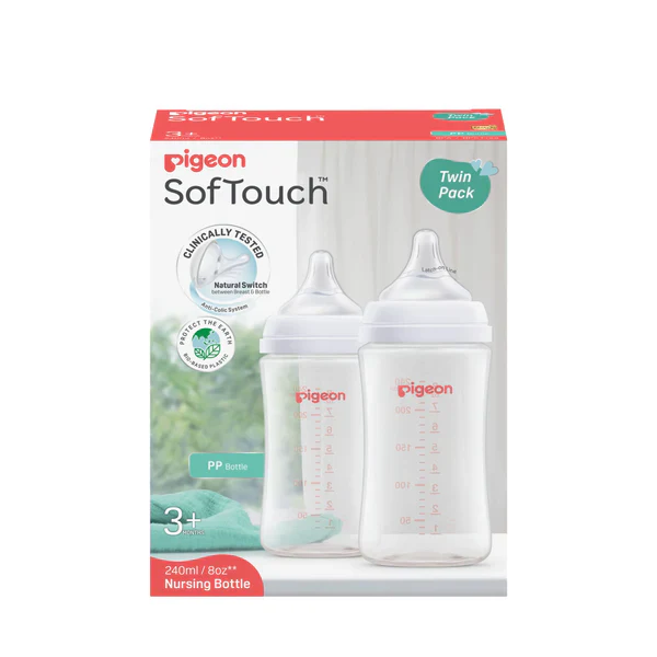 Zubaida's Pigeon SofTouch™ BPP Nursing Bottle 240ml Pk-2 - A81293 - Image 2