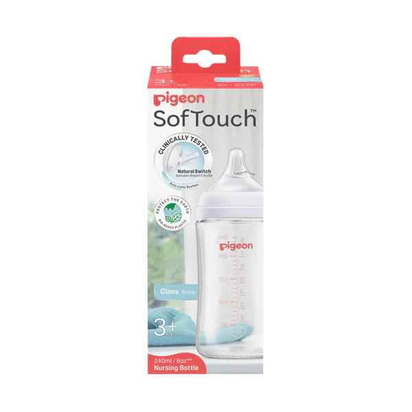 Zubaida's Pigeon SofTouch™ BPP Nursing Glass Bottle 240ml - A81272 - Image 2