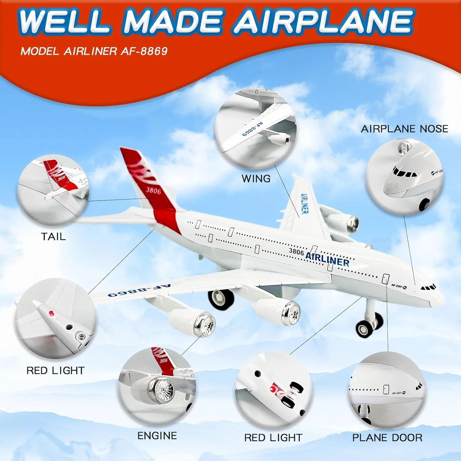 Zubaida's Plane Toy - 757-6 - Image 2