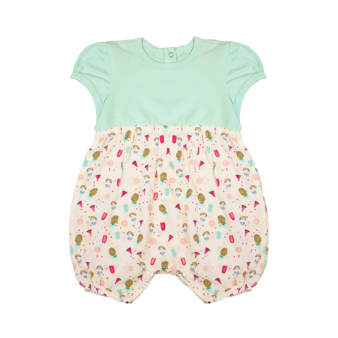 Zubaida's Novelty Print Two Tones Romper