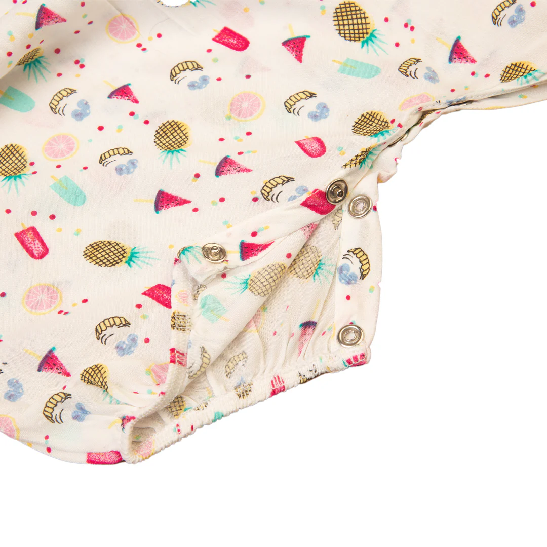 Zubaida's Novelty Print Two Tones Romper - Image 4