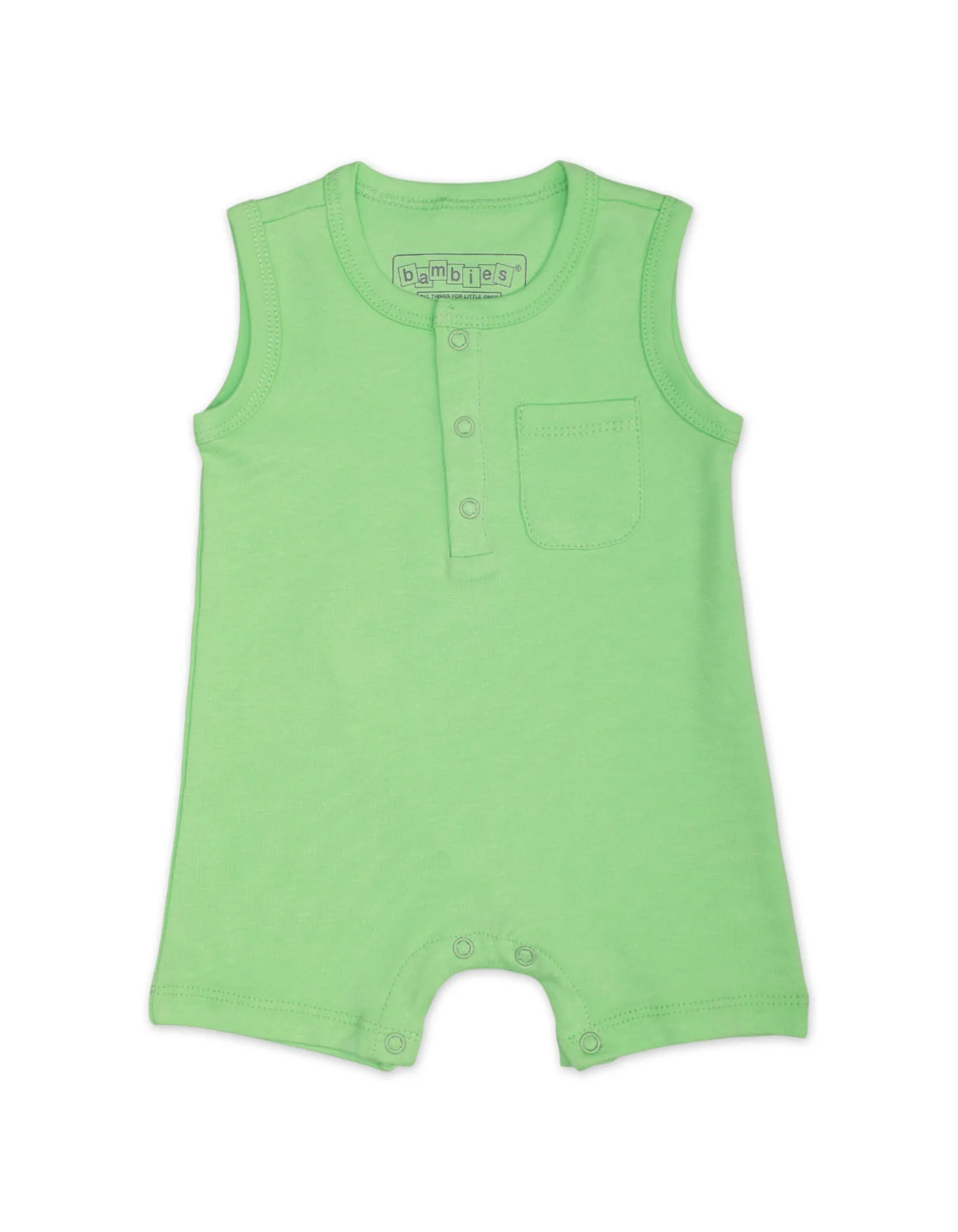 Zubaida's Comfy Sleeveless Romper with Front Pocket