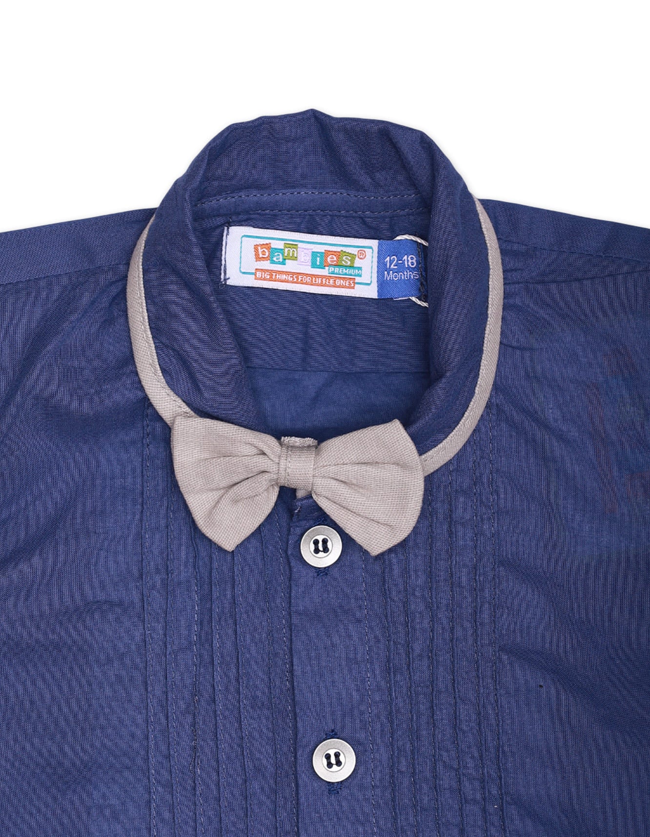 Zubaida's Pleated Formal Romper with Bowtie - Image 2