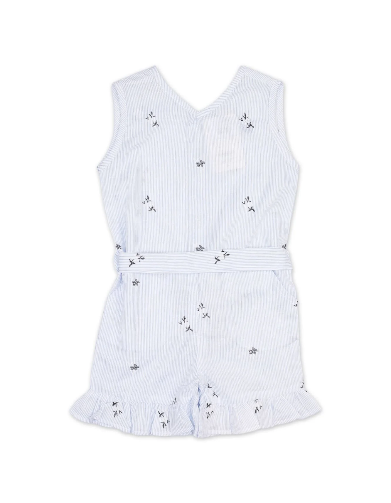 Zubaida's Jumpsuit Delicate Floral & Striped Pattern - Image 2